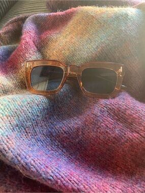 Orange and blue sunglasses